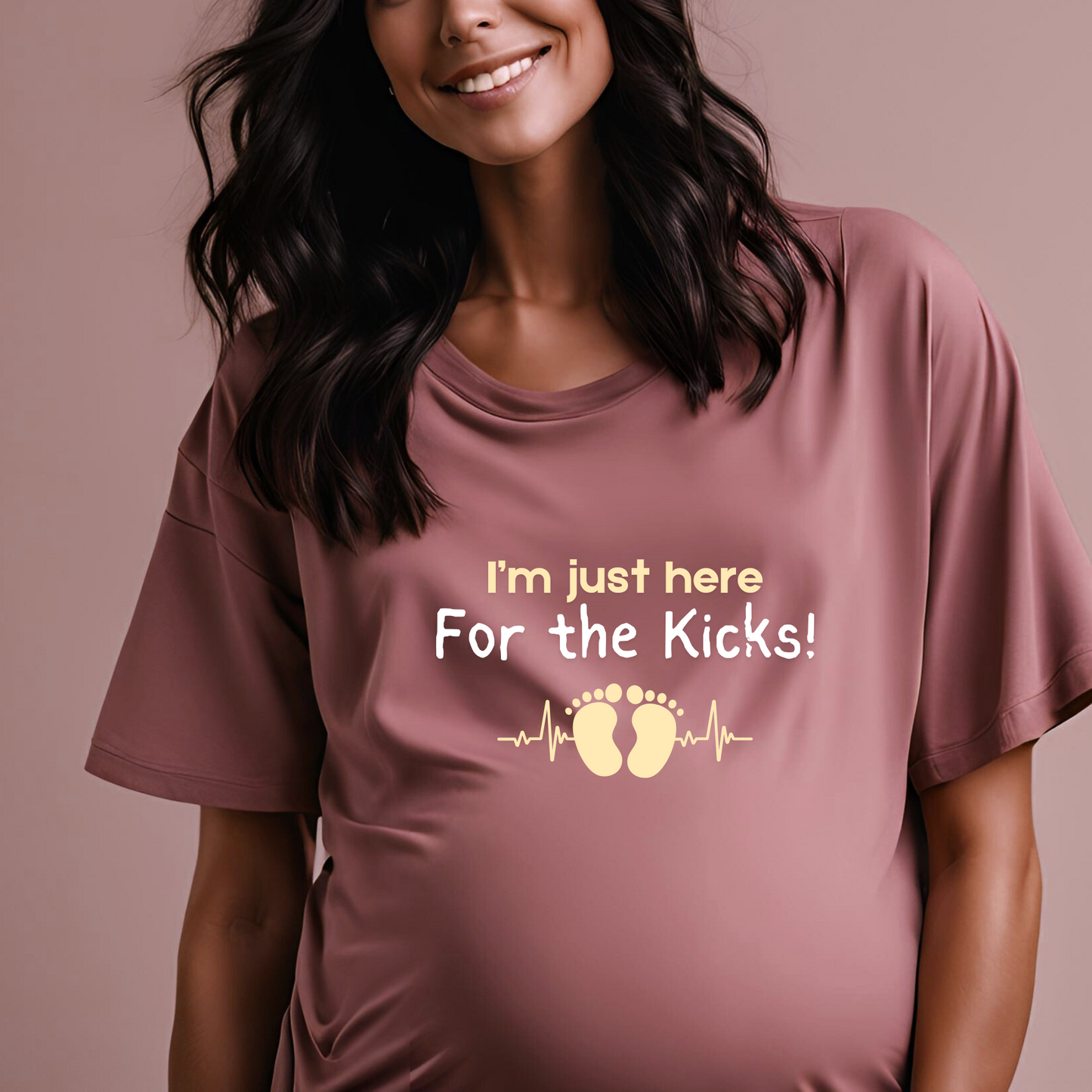Just For Kicks Oversized Maternity T-shirt