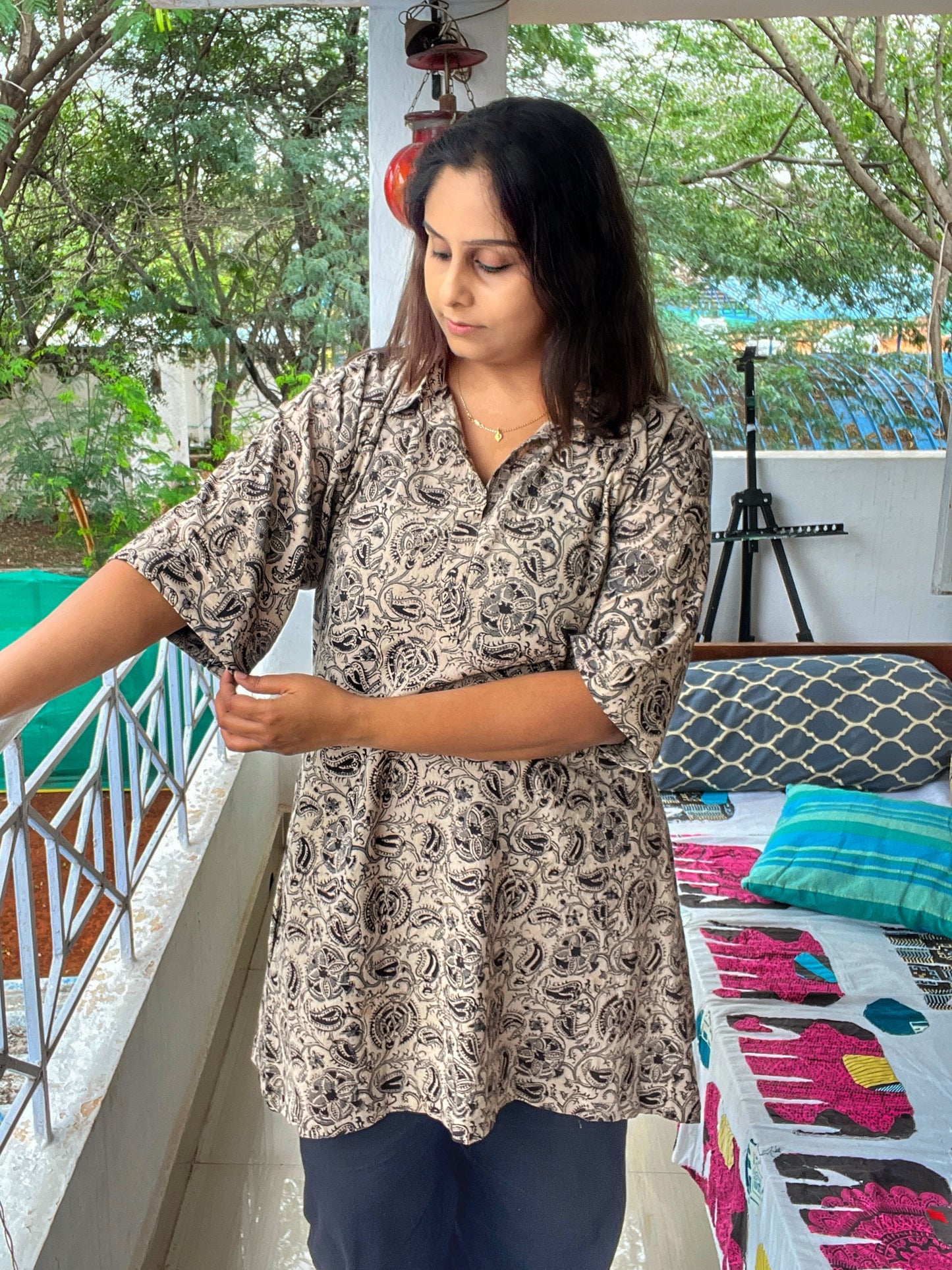 All-Day Coord Set Kalamkari Cotton Retro