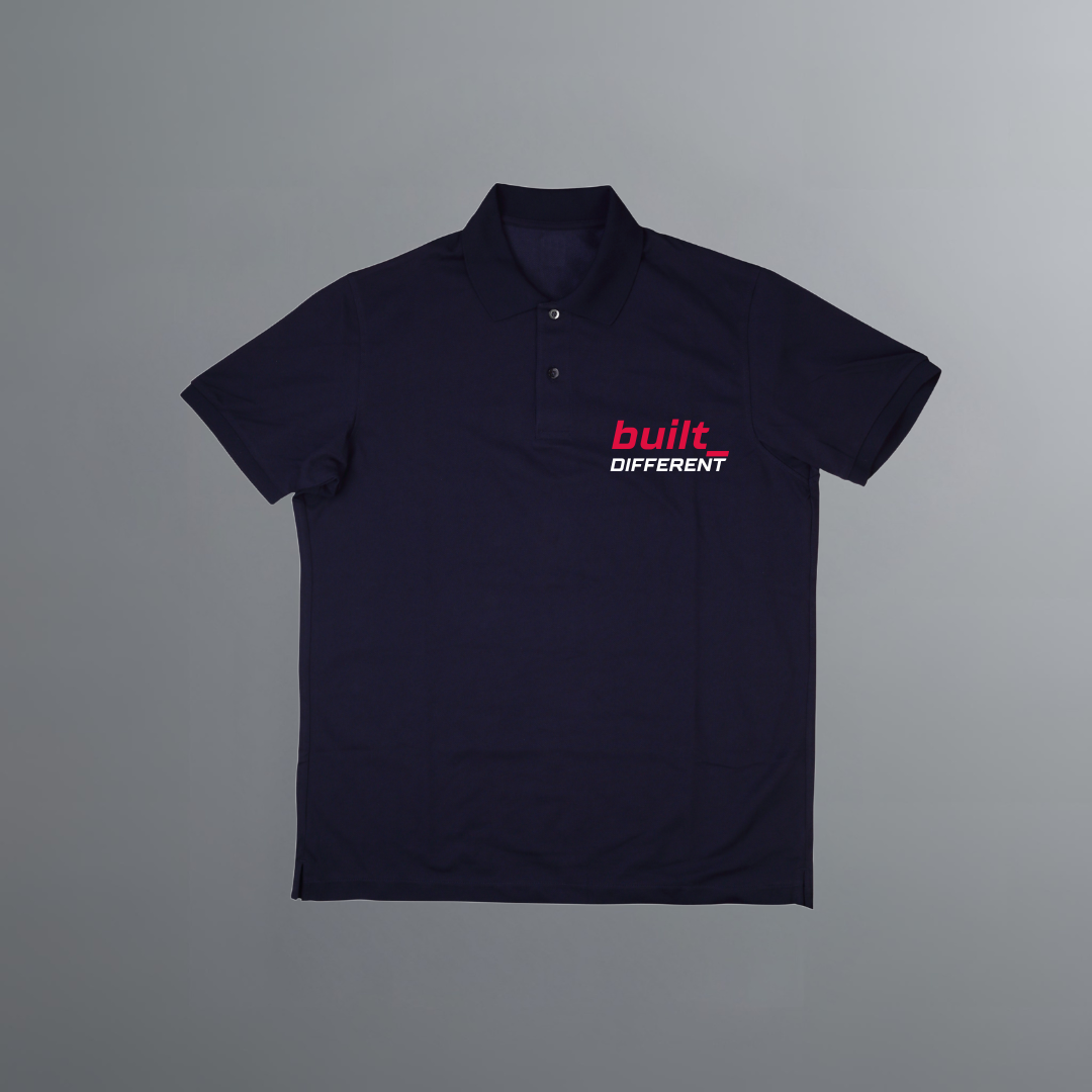 Built Different Front & Back Printed Polo T-Shirt