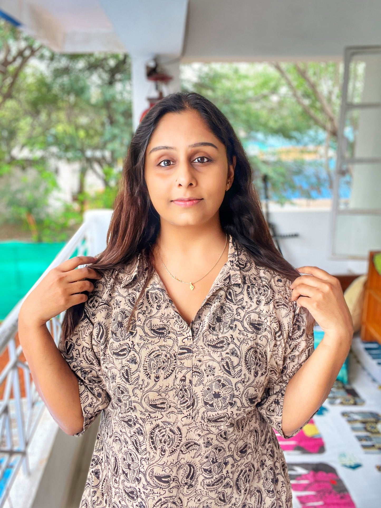 All-Day Coord Set Kalamkari Cotton Retro