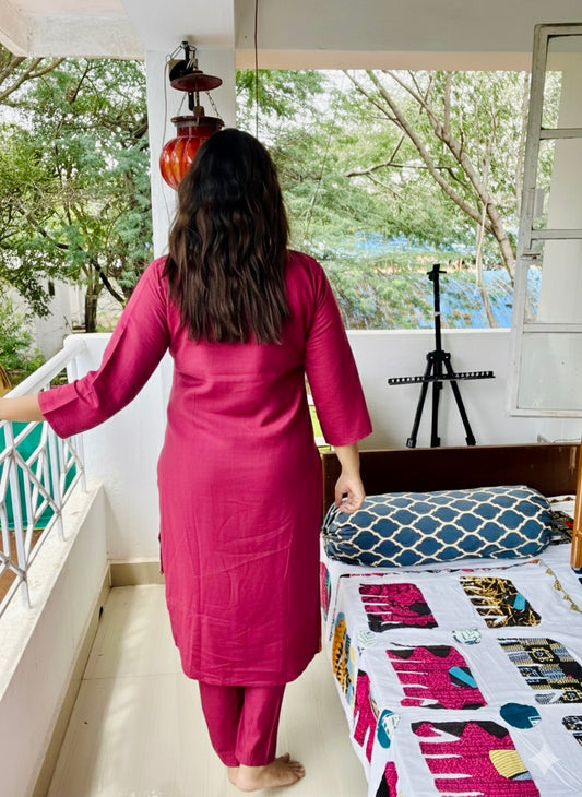 Magenta Vatican Co-Ord Set