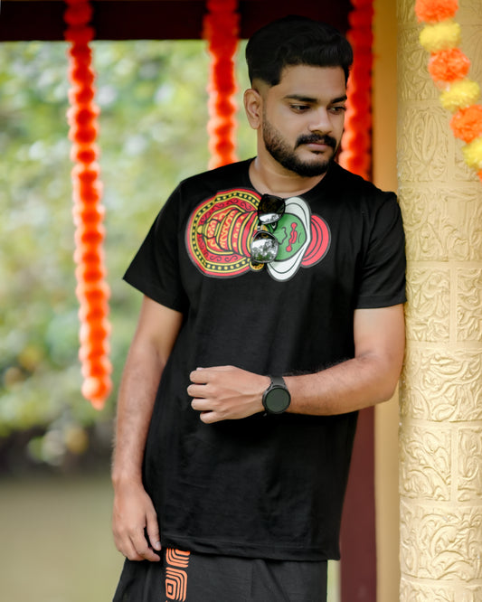Kathakali Drip Black Unisex T-Shirt