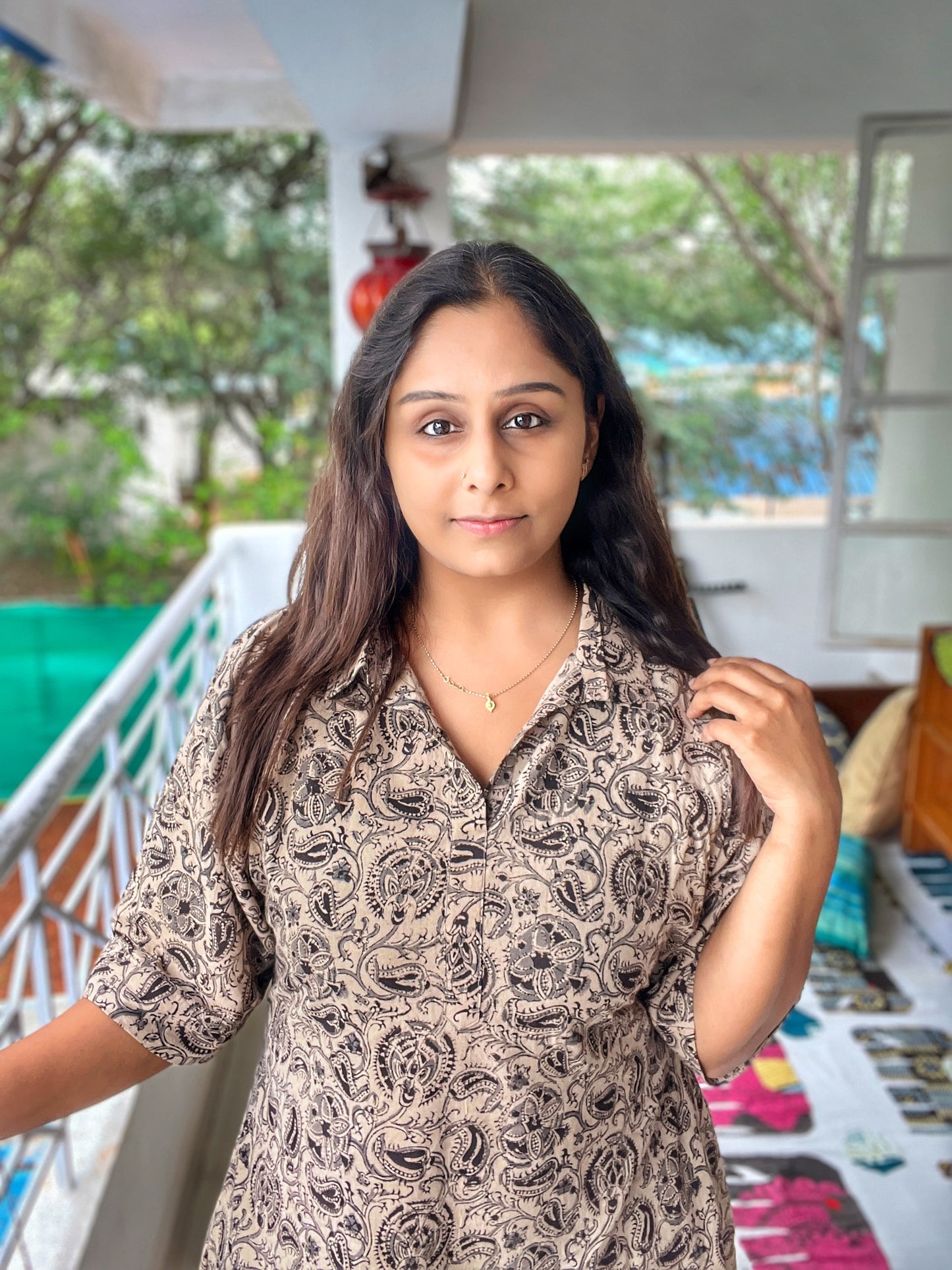 All-Day Coord Set Kalamkari Cotton Retro