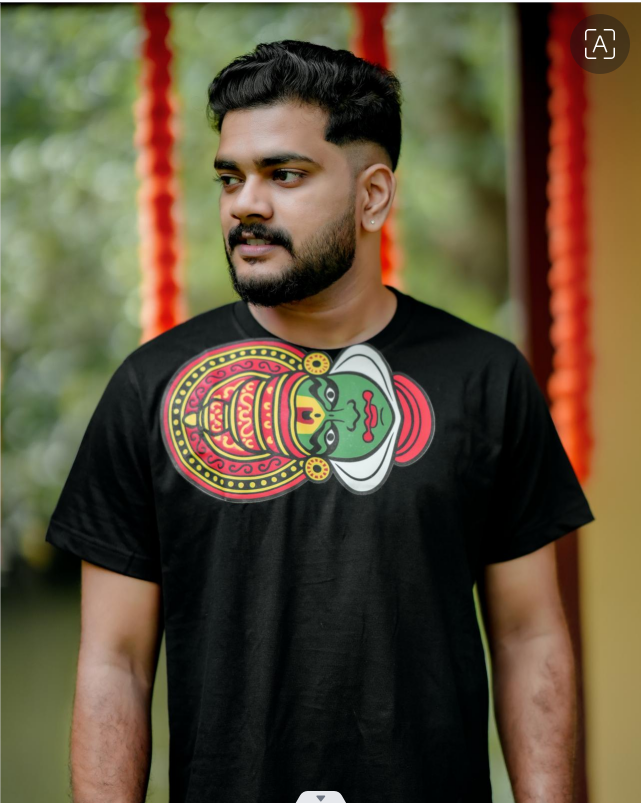 Kathakali Drip Black Unisex T-Shirt