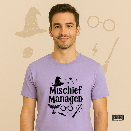 Mischief Managed Harry Potter Unisex T-Shirt – Round Neck | Cotton Casual Tee for Potterheads in India