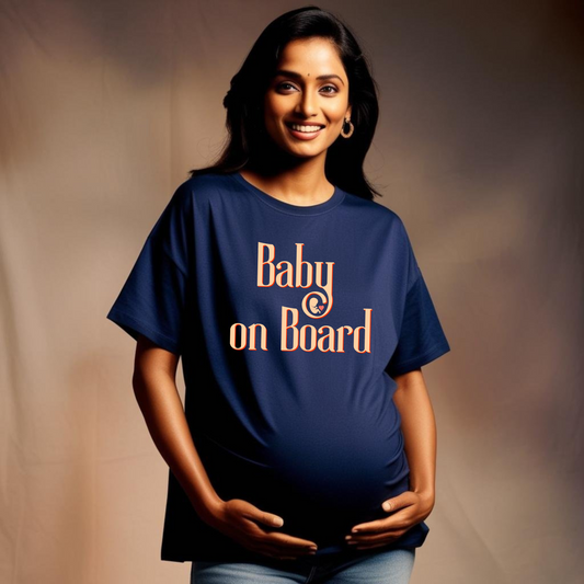 Baby On Board Oversized Maternity T-shirt