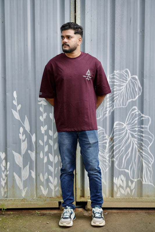 Harry Potter Fanclub Burgundy Oversized Unisex Retro T-shirt