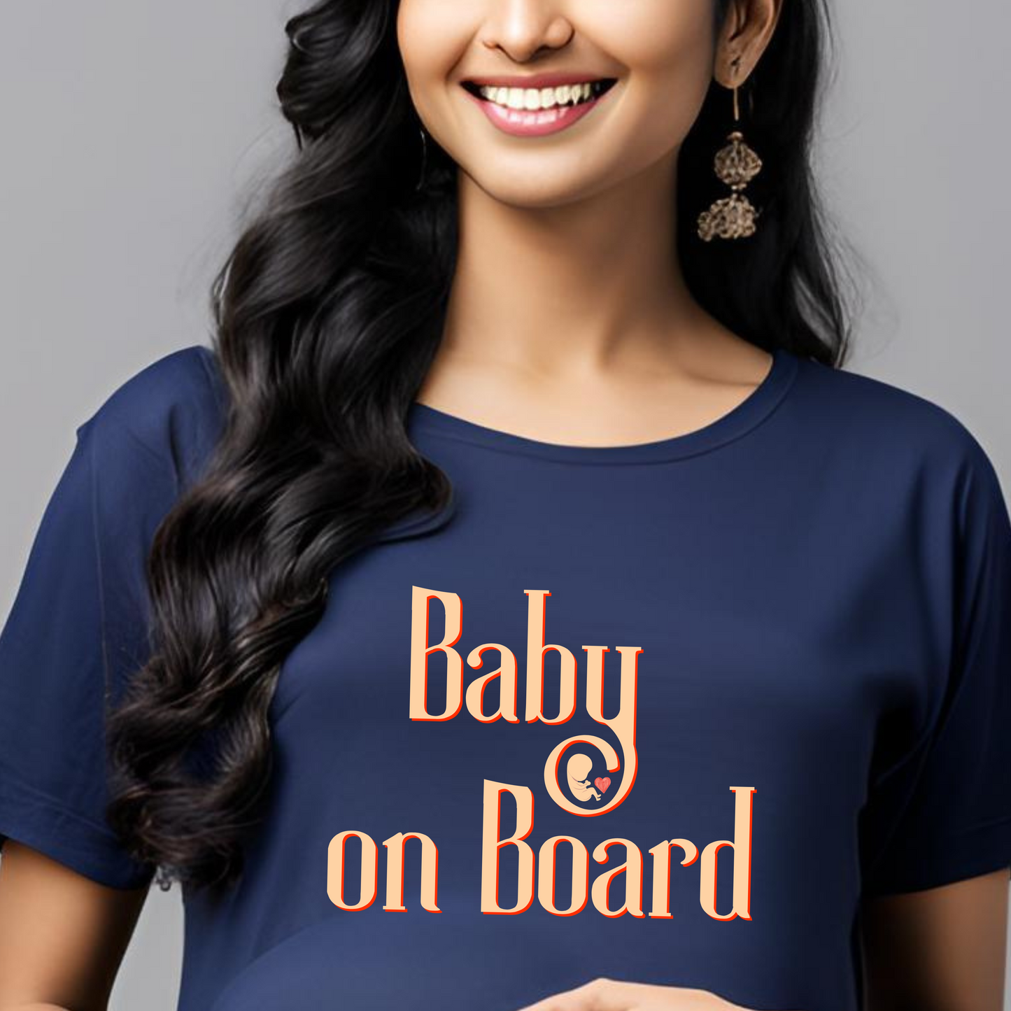 Baby On Board Oversized Maternity T-shirt