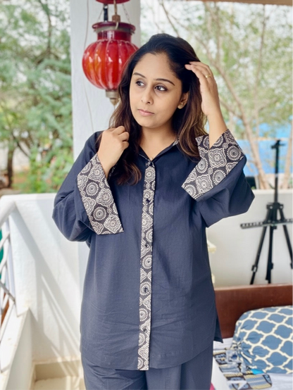 Ahalya Retro Ajrakh Mul Cotton Co-Ord Set | Oversized coords Women India