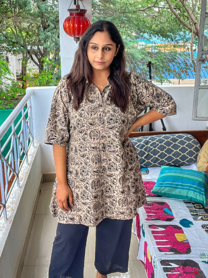 All-Day Coord Set Kalamkari Cotton Retro