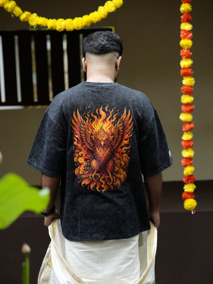 Jatayu Stonewash Oversized Unisex T-shirt