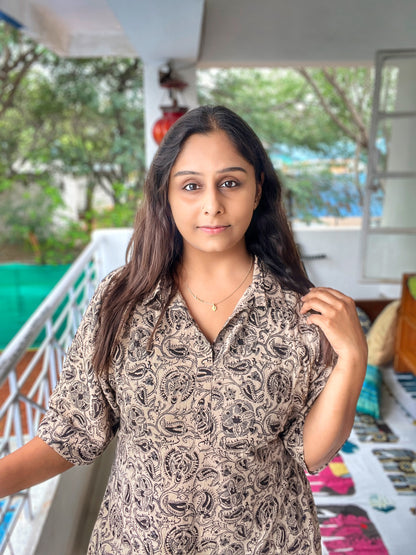 All-Day Coord Set Kalamkari Cotton Retro