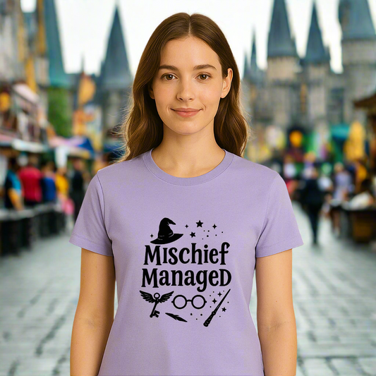 Mischief Managed Harry Potter Unisex T-Shirt – Round Neck | Cotton Casual Tee for Potterheads in India